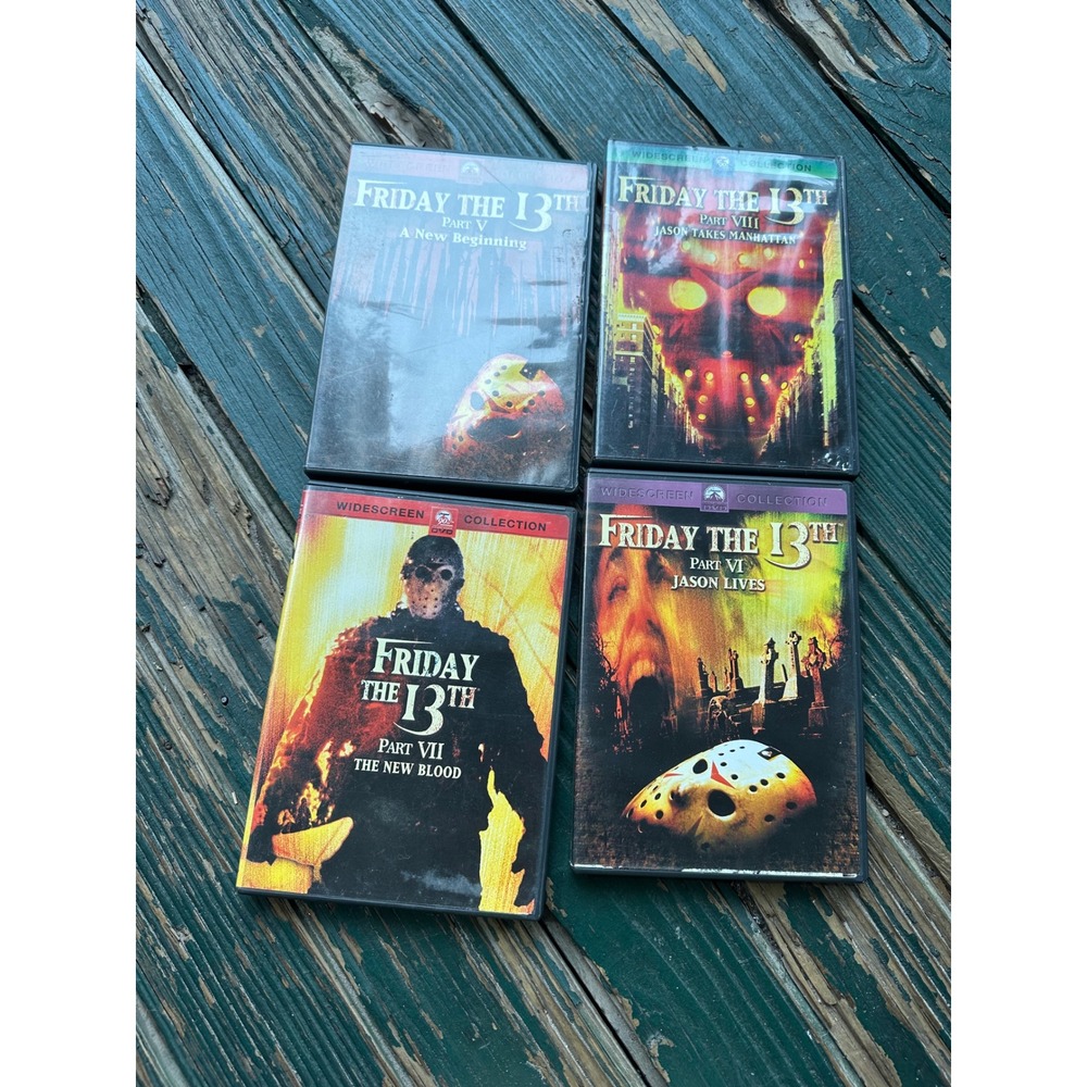 Friday the 13th DVD Lot Parts 5 6 7 8 Paramount Widescreen Collection Horror